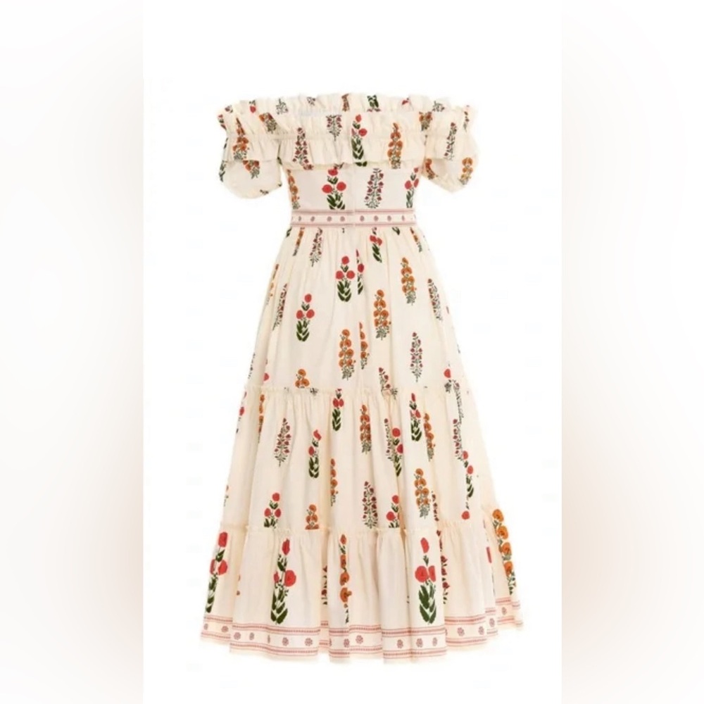 Agua Bendita Floral Dress- can be worn on or off the shoulder